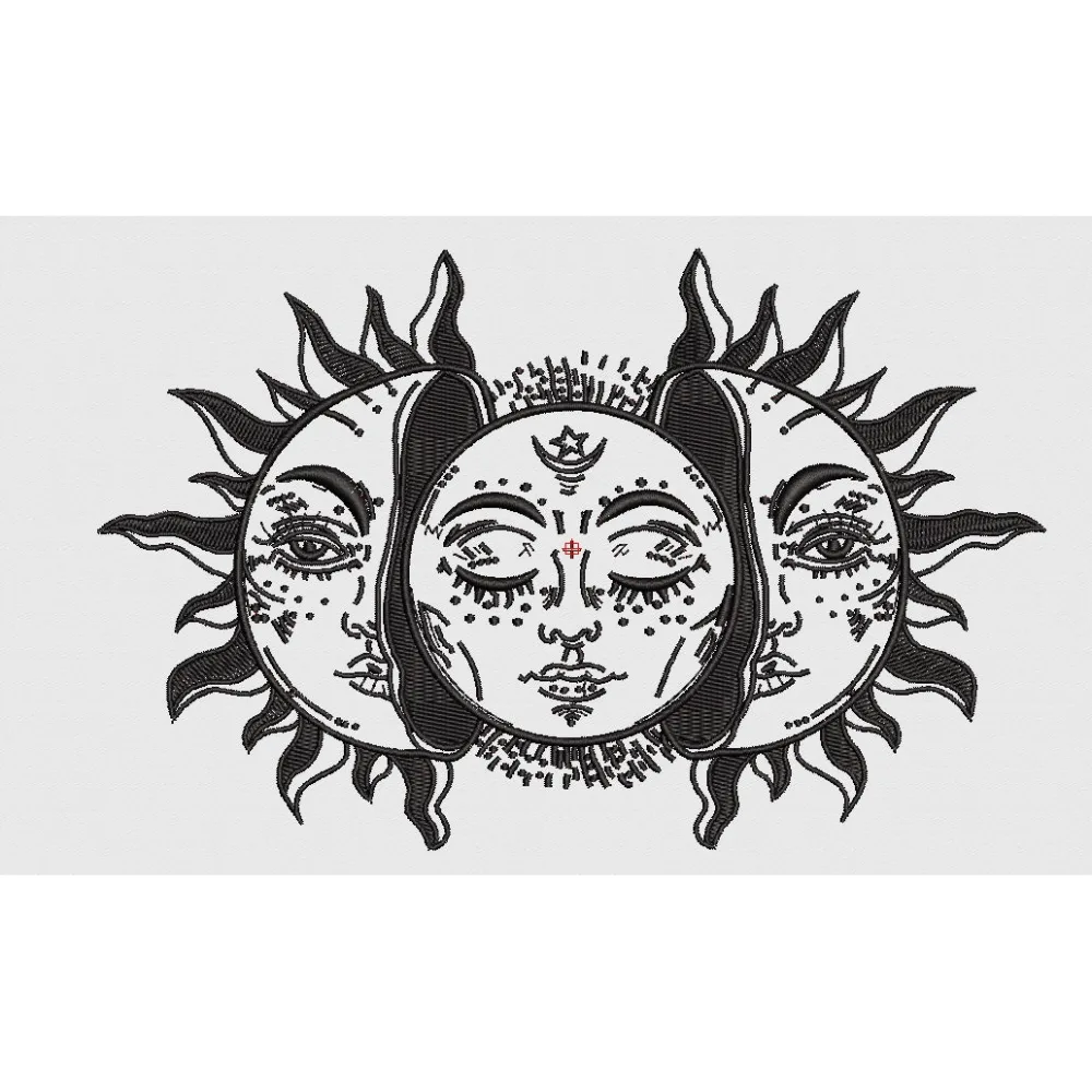 Sun Embroidery Design