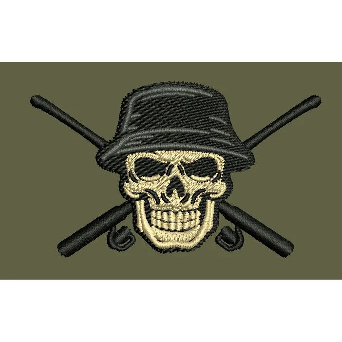 Skull With Hat Embroidery Design