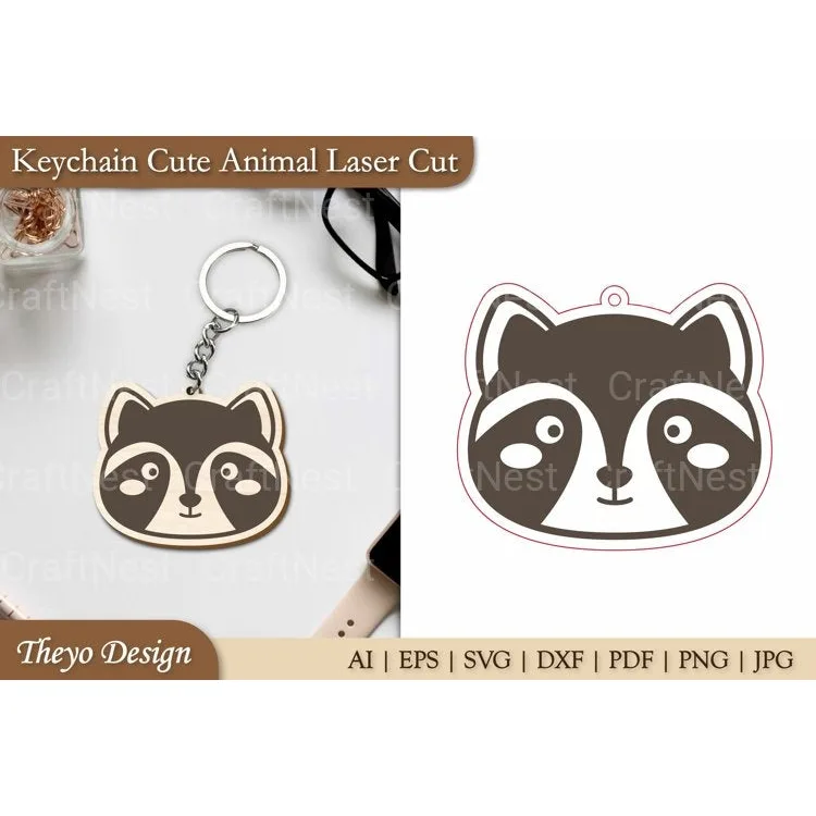 Cute Animal Keychain SVG Bundle