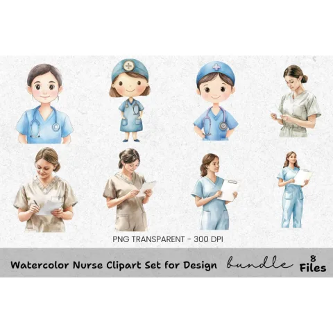 Nurse Clipart Bundle