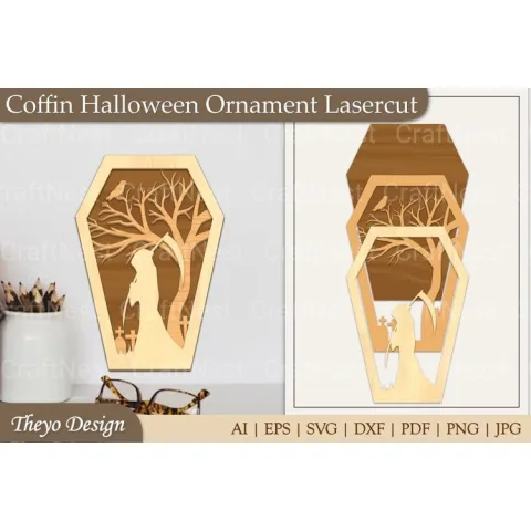 Coffin Ornament SVG Bundle