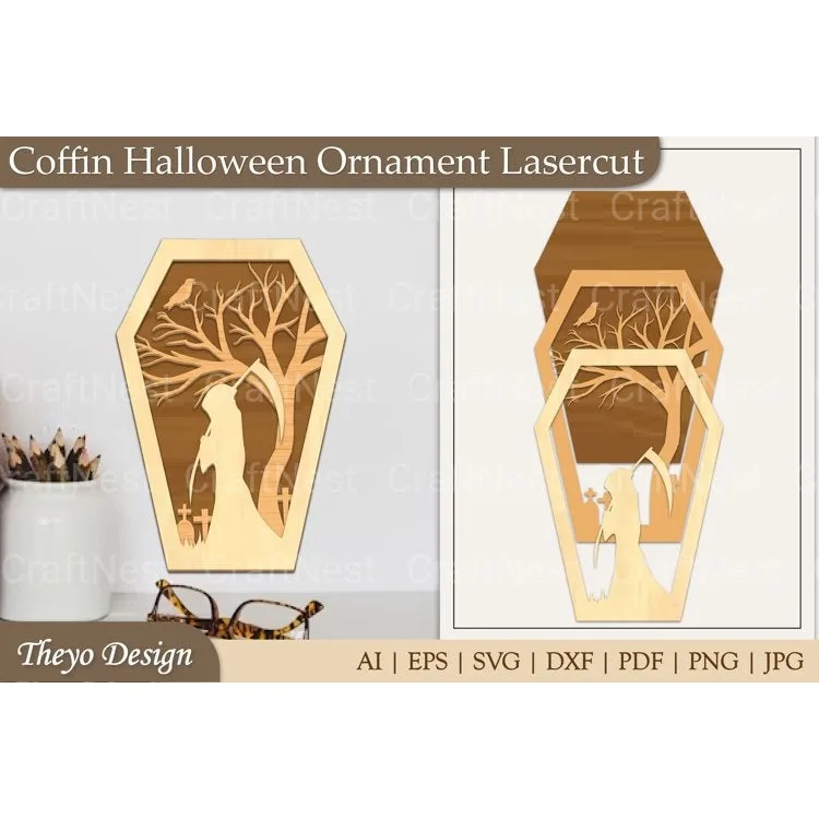 Coffin Ornament SVG Bundle