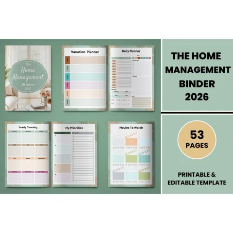 Home Management Binder Planner