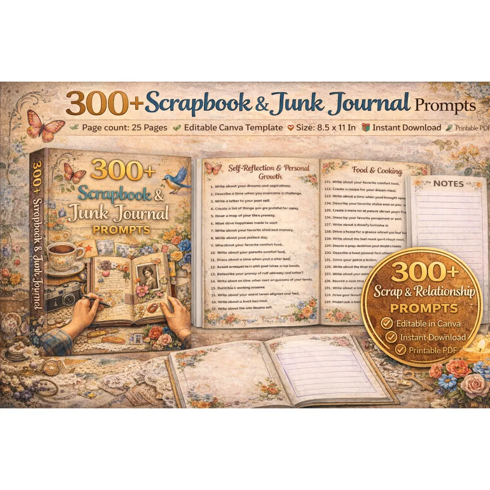 Scrapbook Junk Journal Prompts