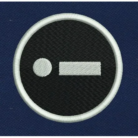 Morse Patch Black Embroidery Design