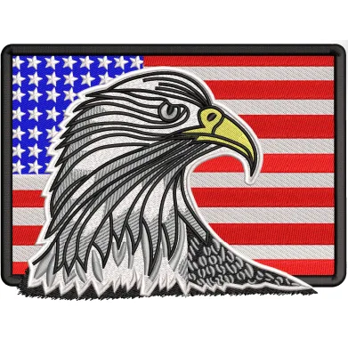 Eagle Flag Embroidery Design