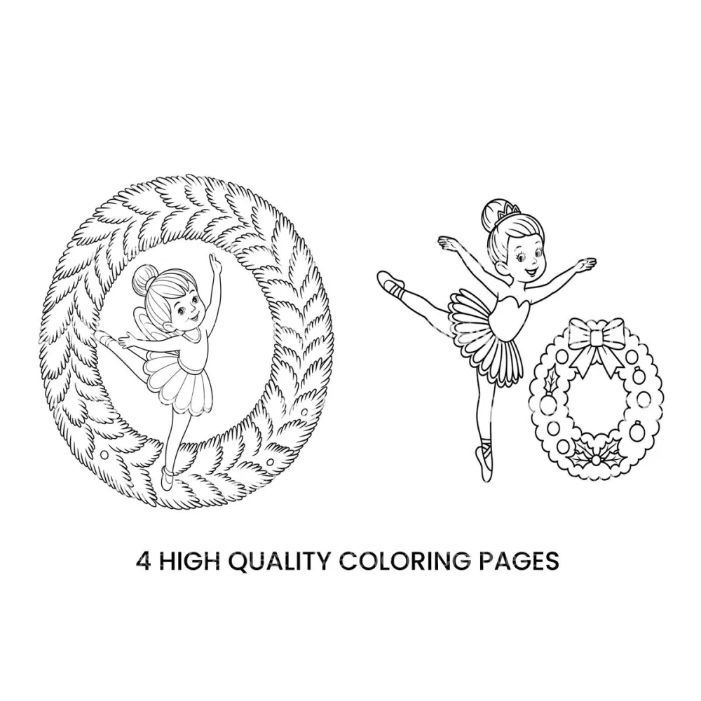 Christmas Ballerina Coloring Books