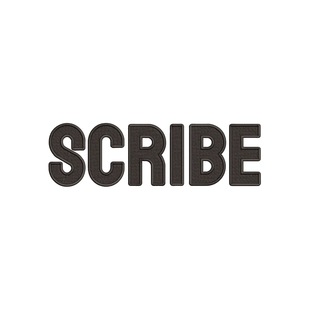 Scribe Embroidery Design