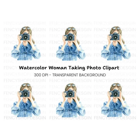 Girl Photographer Clipart Bundle