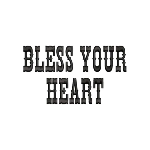 Bless Your Heart Embroidery Design