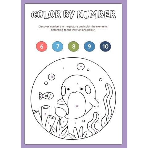 Color by Number Activity Worksheets