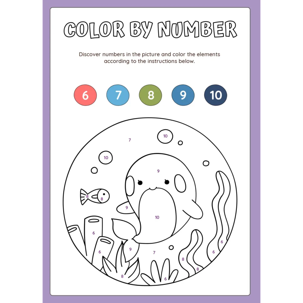 Color by Number Activity Worksheets