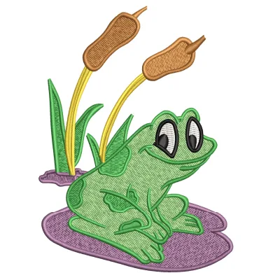 Frog Embroidery Design