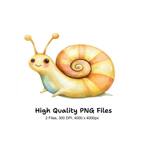 Cute Snail Clipart Bundle