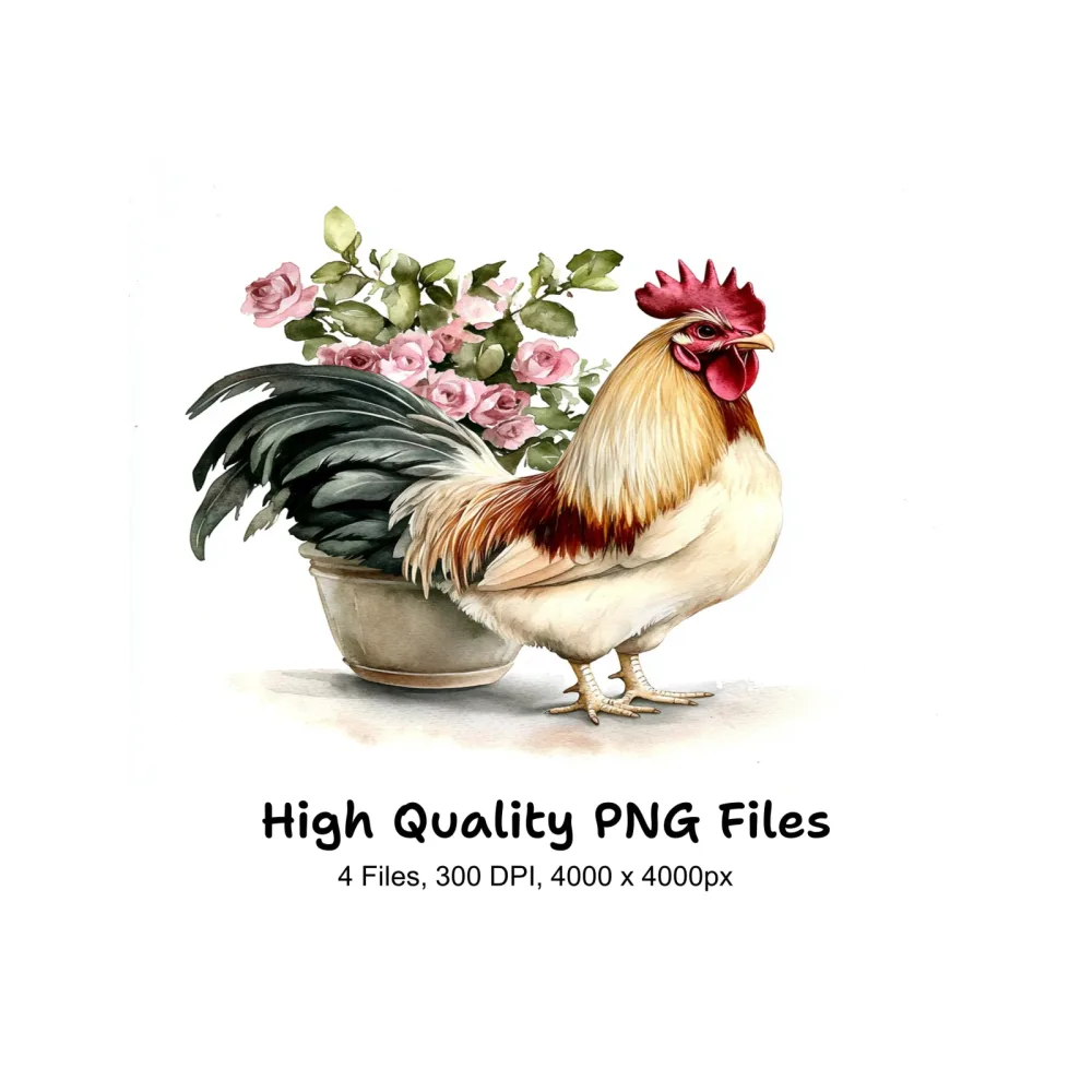 Rooster Clipart Bundle