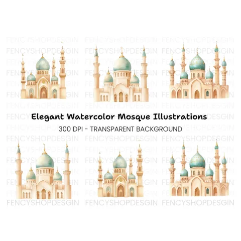Mosque Clipart Bundle