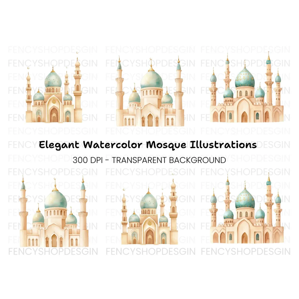 Mosque Clipart Bundle