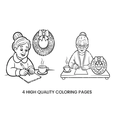Mrs. Claus Christmas Letter Coloring Books