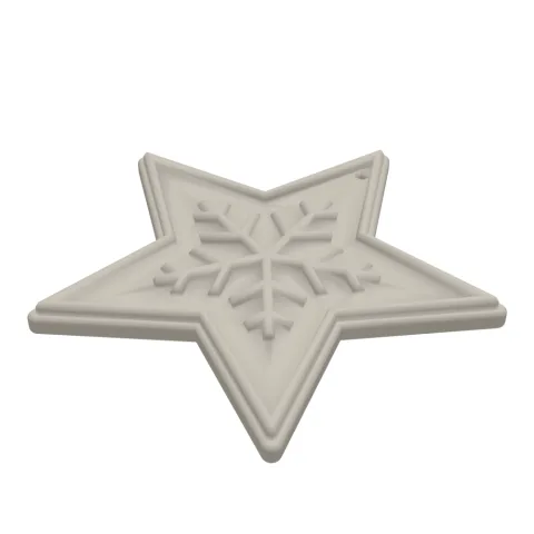 Snow Star Ornament 3D Print STL File
