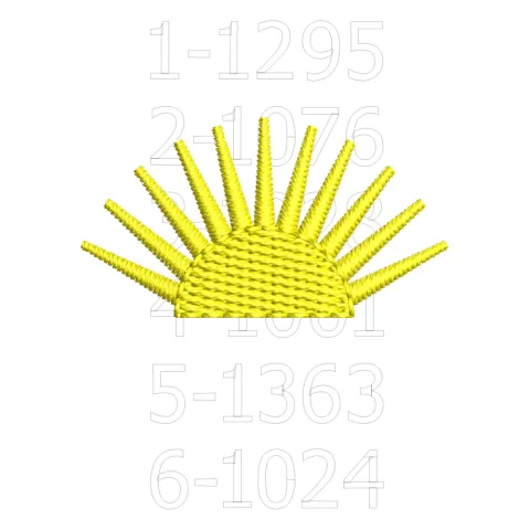 Sun Rise Embroidery Design