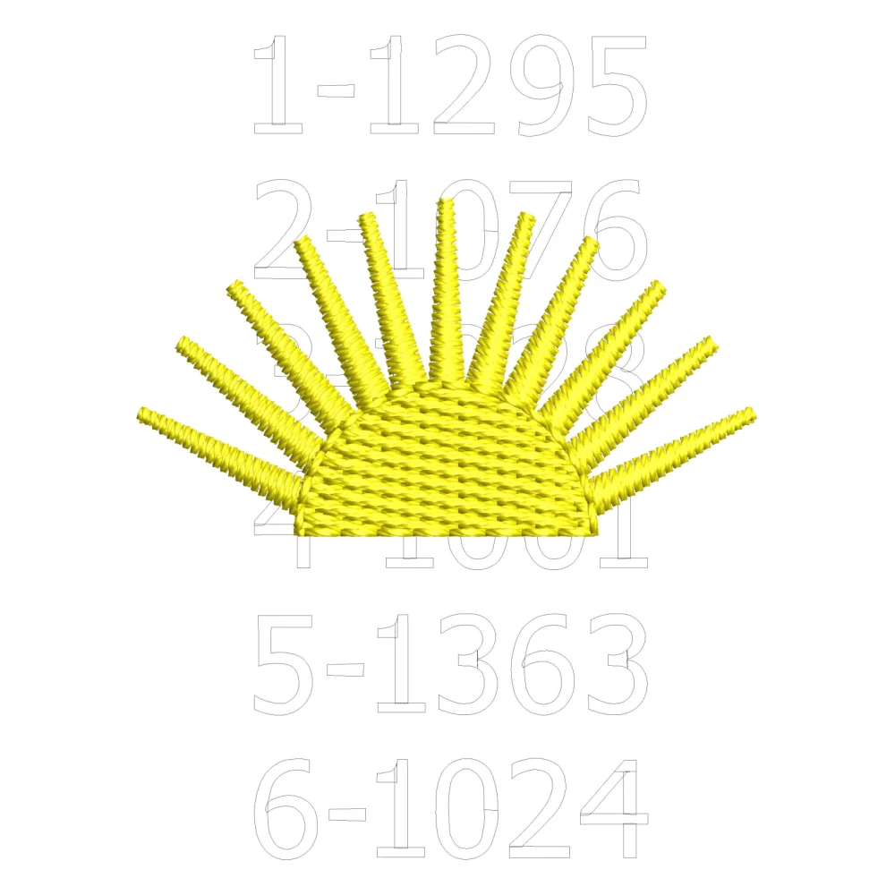 Sun Rise Embroidery Design