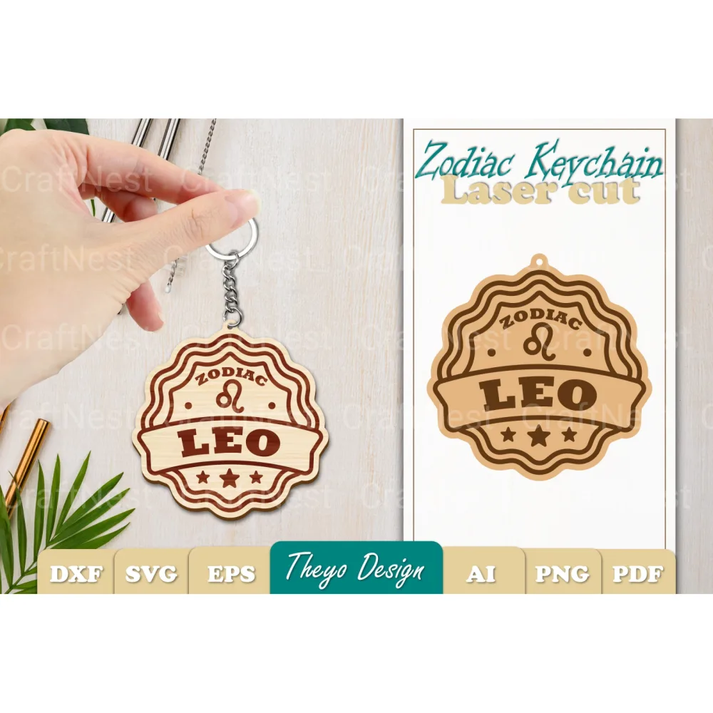 Zodiac Keychain SVG Bundle