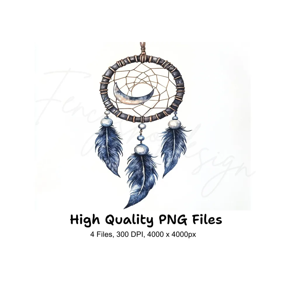 Boho Dreamcatcher Clipart Bundle