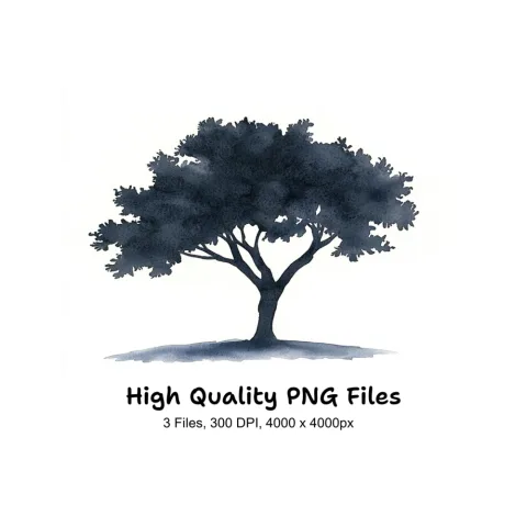 Tree Silhouettes Clipart Bundle