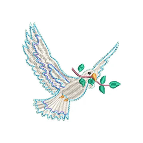 Bird Of Peace Embroidery Design