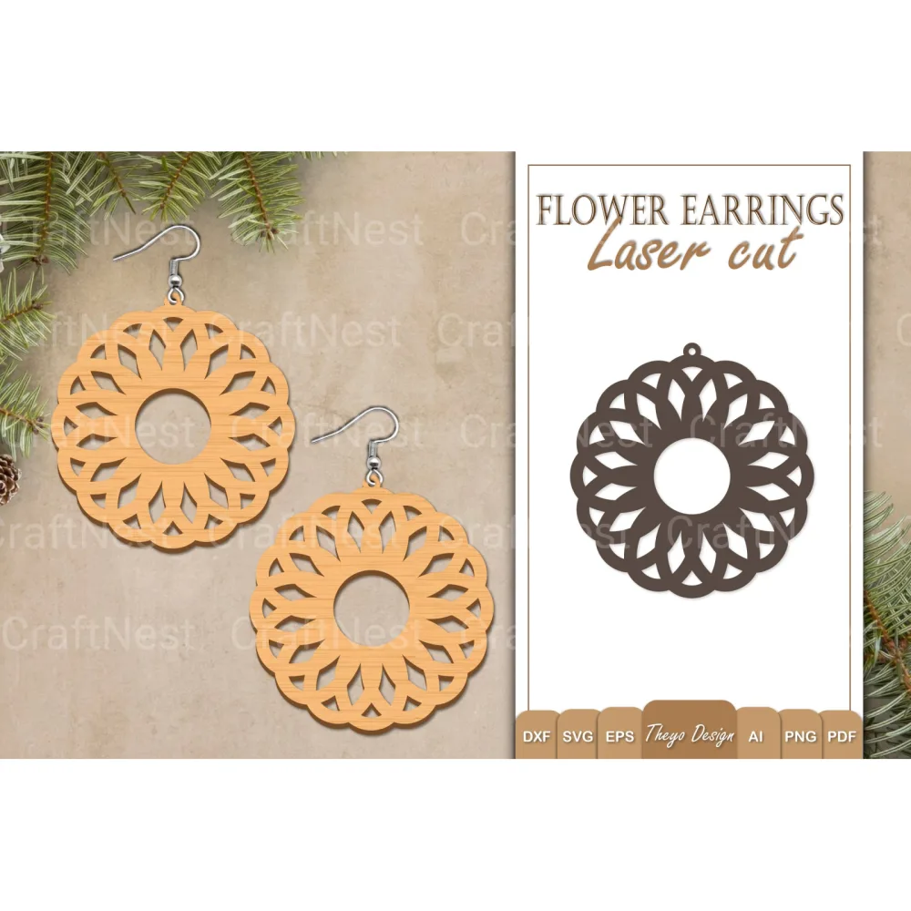 Earrings Flower SVG Bundle