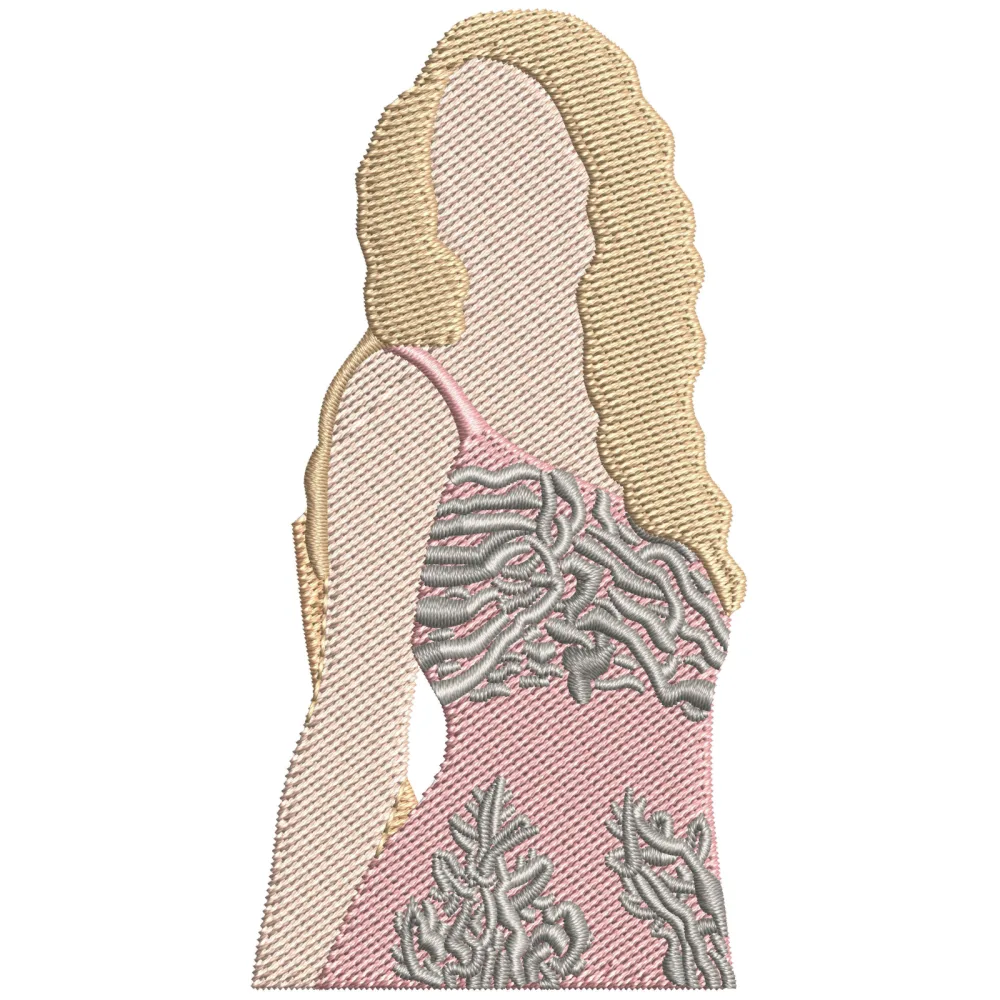 Beautyful Lady Embroidery Design