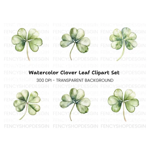 Clover Leaves Clipart Bundle