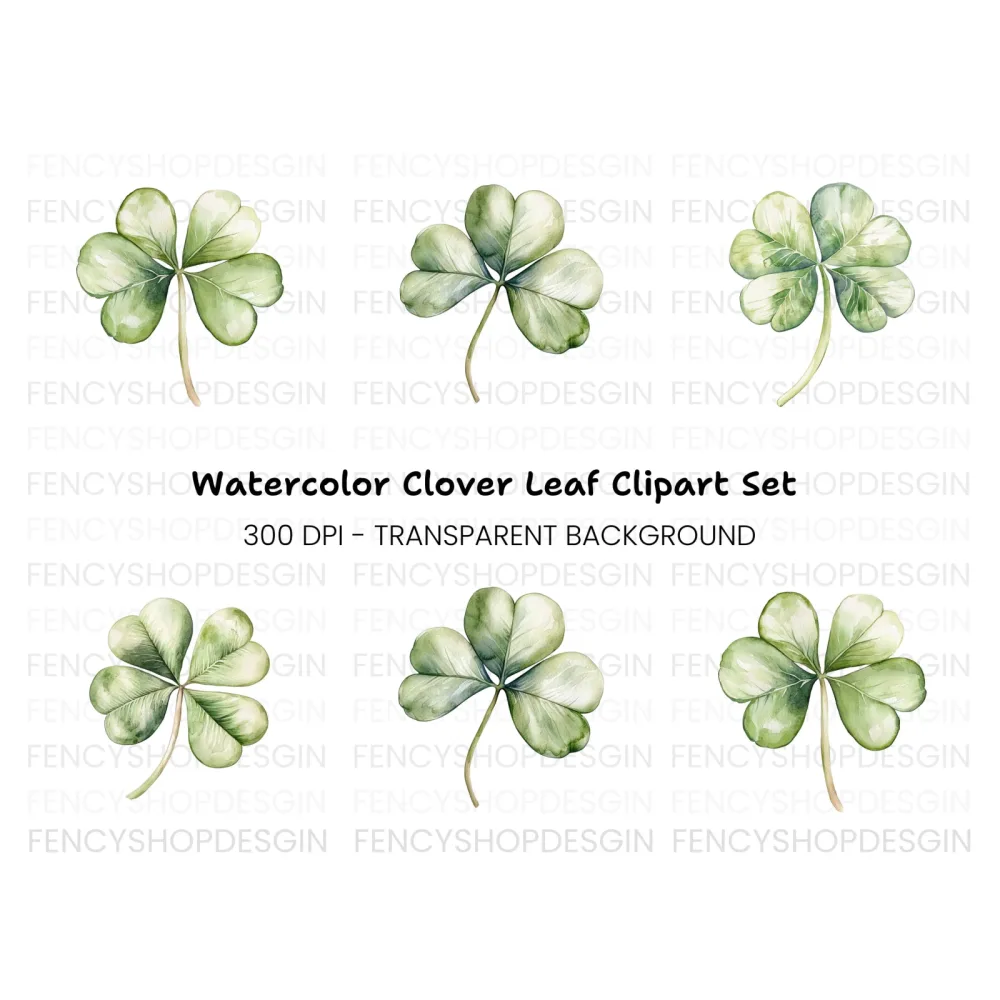 Clover Leaves Clipart Bundle