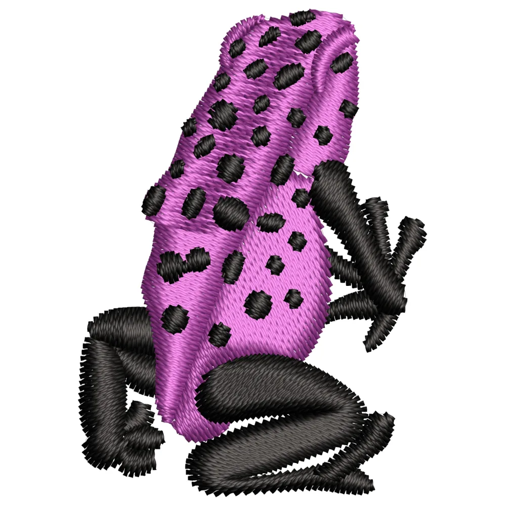 Foda Frog Beauty Colour Embroidery Design