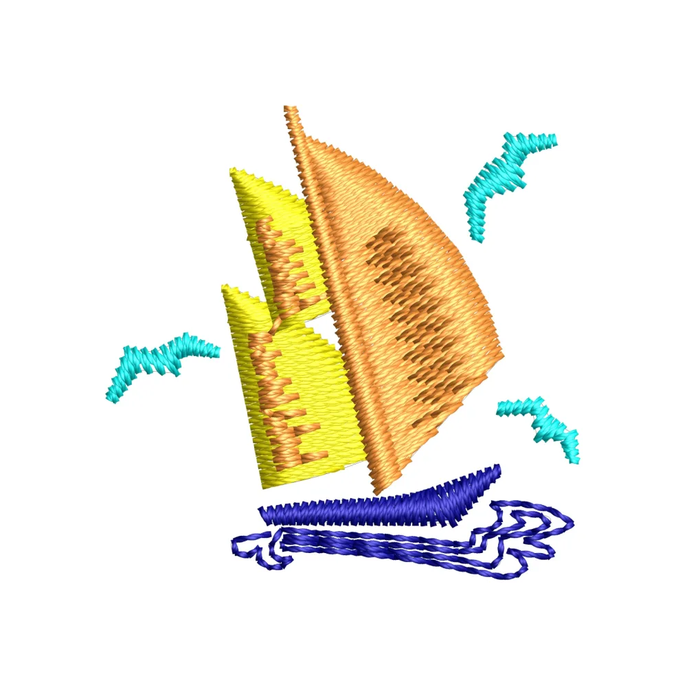Sailboat Embroidery Design