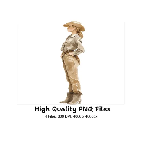 Cowgirl Clipart Bundle