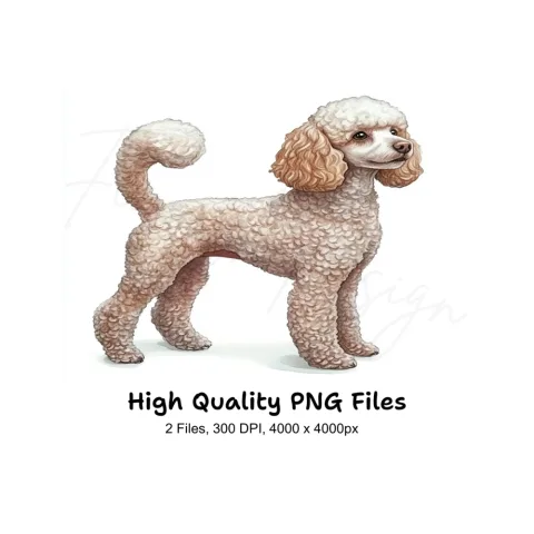 Elegant Poodle Dog Clipart Bundle