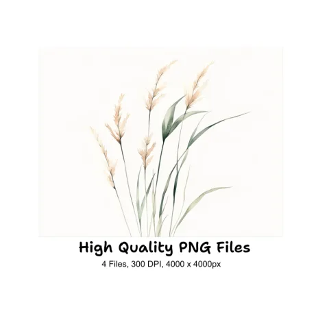 Wild Grass Clipart Bundle