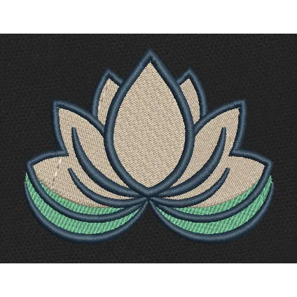 Lotus Flower White Embroidery Design