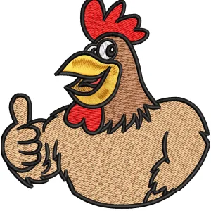 Rooster Embroidery Design