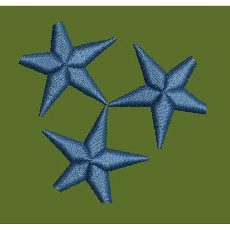 Three Stars Embroidery Design