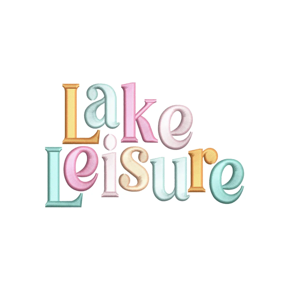Lake Leisure Embroidery Design