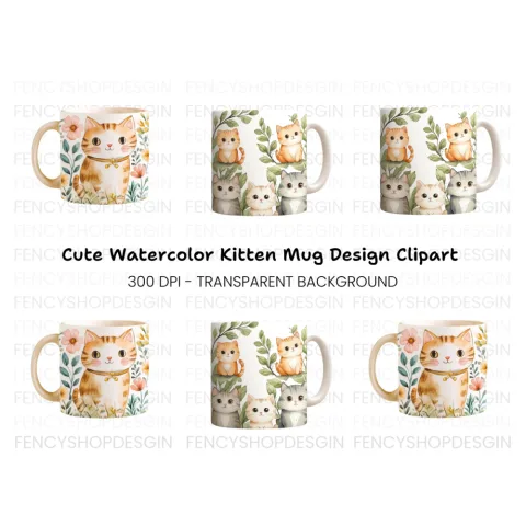 Charming Cat Designs Clipart Bundle