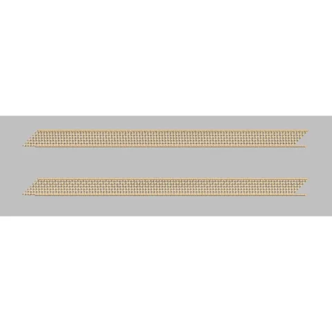 Golden Mesh Dual Lattice Border Embroidery Design