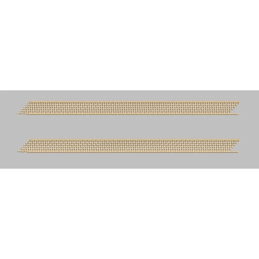 Golden Mesh Dual Lattice Border Embroidery Design