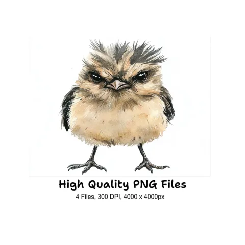 Expressive Little Bird Clipart Bundle