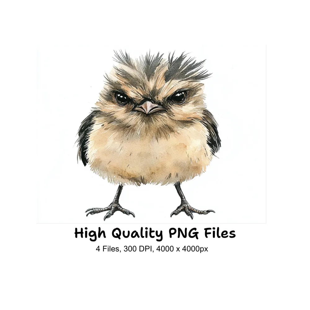 Expressive Little Bird Clipart Bundle