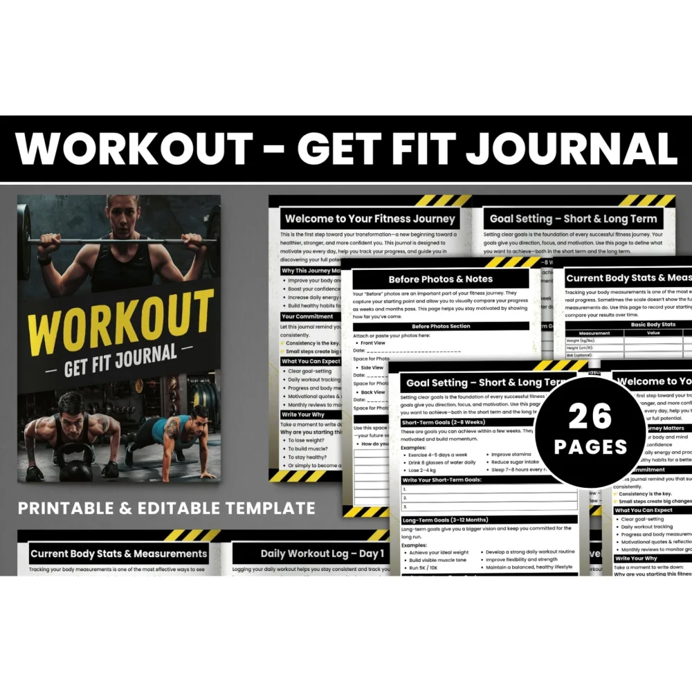 Workout Get Fit Journal