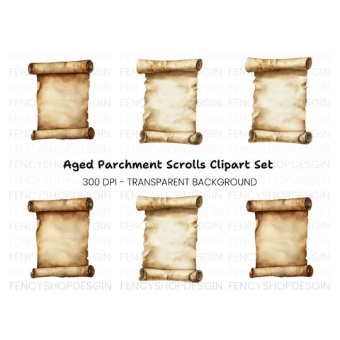 Vintage Scroll Clipart Bundle