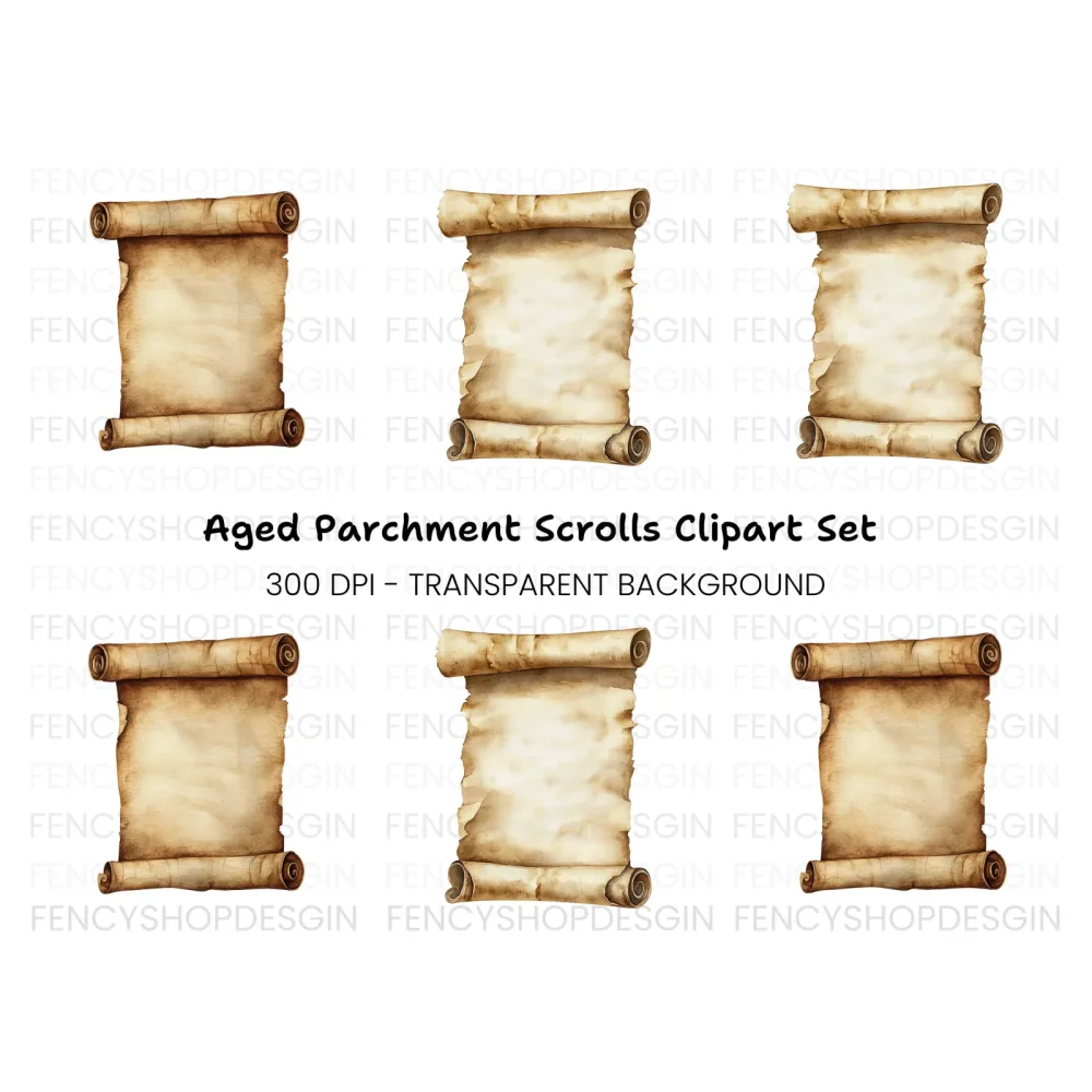 Vintage Scroll Clipart Bundle